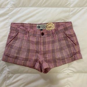 Pink Plaid Shorts
